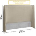 Ver imagem 4 de Cabeceira Estofada Montreal 175cm para Cama Box Queen Size Bouclê - Sofa Store:bouclê Soluco