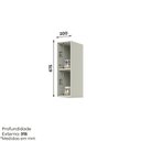 Ver imagem 4 de Aéreo Nicho Decorativo 20cm MDF Fineze Bege/Areia