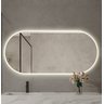 Espelho Lapidado Oval Iluminado com led quente - 50X100cm Woodglass oval quente 50x100cm - 8