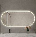 Ver mais imagens de Espelho Lapidado Oval Iluminado com led quente - 50X100cm Woodglass oval quente 50x100cm