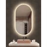 Espelho Lapidado Oval Iluminado com led quente - 50X100cm Woodglass oval quente 50x100cm - 2