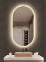 Ver imagem 2 de Espelho Lapidado Oval Iluminado com led quente - 50X100cm Woodglass oval quente 50x100cm