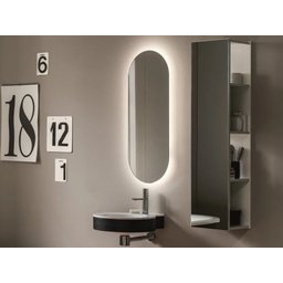 Espelho Lapidado Oval Iluminado com led quente - 50X100cm Woodglass oval quente 50x100cm - 6