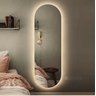 Espelho Lapidado Oval Iluminado com led quente - 50X100cm Woodglass oval quente 50x100cm - 5