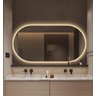 Espelho Lapidado Oval Iluminado com led quente - 50X100cm Woodglass oval quente 50x100cm - 3
