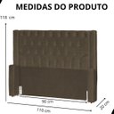 Ver mais imagens de Kit Cabeceira e Calçadeira Baú Emma Linho Solteiro 90 Cm