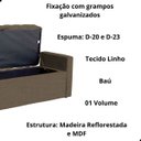 Ver imagem 4 de Kit Cabeceira e Calçadeira Baú Emma Linho Solteiro 90 Cm