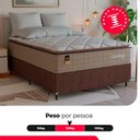Ver imagem 5 de Cama Box Casal + Colchão Comfort Class Pillow Top 138x188 Bege/suede Marrom