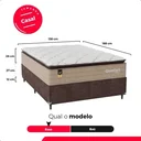 Ver imagem 4 de Cama Box Casal + Colchão Comfort Class Pillow Top 138x188 Bege/suede Marrom