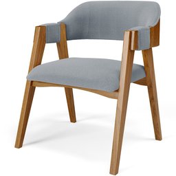 Cadeira para Sala de Jantar e Estar Living Estofada Suran L02 Bouclê Cinza - Lyam Lyam Decor - 1 Cadeira para Sala de Jantar e Estar Living Estofada Suran L02 Bouclê Cinza - Lyam Lyam Decor - 1