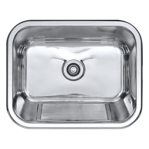 Cuba tanque de aço inox 1mm alto brilho C100 55x45x22,5cm - 1