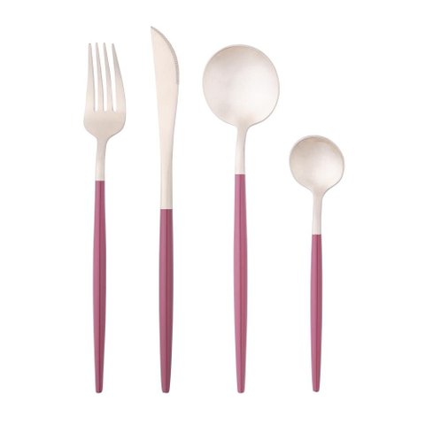 Faqueiro 24Pc Aço Inox Kyoto Champanhe/Nude