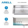 Cuba de cozinha aço inox 1mm escovado S105P 76,2x45,7x22,9cm - 3