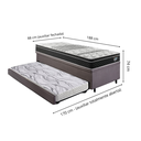 Ver imagem 2 de Bicama Box Baú Solteiro com Colchão Gransleep Ecoflex Molas Verticoil Suede Cinza 88x188