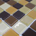 Ver imagem 2 de Pastilha de Vidro para Cozinha Banheiro Marrom 30x30cm Faixa