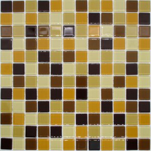 Pastilha de Vidro para Cozinha Banheiro Marrom 30x30cm Faixa