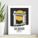 Ver imagem 2 de Quadro Elevador Lacerda - Salvador 33x24cm:madeira Branca