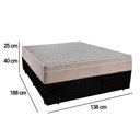 Ver imagem 5 de Cama Box Casal Suede + Colchão Sereneprime Molas Ensacadas 138x188x65 Preto