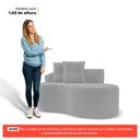 Ver imagem 5 de Kit 02 Sofás Orgânicos Living Bob 145cm 02 Lugares com 02 Almofadas Bouclê Cinza Claro - Desk Design