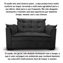 Ver imagem 5 de Sofá 2 Lugares para Sala Moderno Confortável Ágata Suede Preto