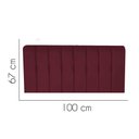 Ver imagem 2 de Painel Estofada Kiara 100cm Solteiro Box Quarto Suede Bordô - Gat Magazine