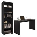 Ver imagem 1 de Mesa para Computador Gávea e Livreiro Office Preto Trama - Móveis Leão