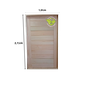 Porta Pivotante Madeira Maciça Eucalipto 2,13x1,07 Frainer Bbb Tradicional 11 Réguas - 2
