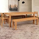 Ver imagem 1 de Conjunto de Mesa e Bancos Floris 4 Lugares com Cadeiras Rustic 180cm Mpozenato