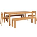 Ver imagem 3 de Conjunto de Mesa e Bancos Floris 4 Lugares com Cadeiras Rustic 180cm Mpozenato