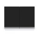 Ver mais imagens de Armário de Cozinha Modulado de Canto 6 Peças Cp28 Balcão sem Tampo Branco/preto - Lumil Lumil Móveis