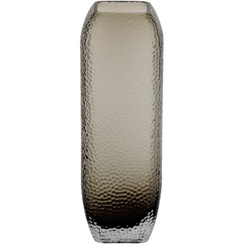 Vaso Decorativo Enfeite Casa Home&Co 25x8x8cm Vidro Cinza