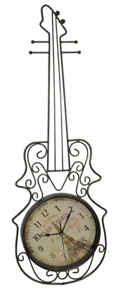 Relógio Parede Violino Vintage Retro Decorativo Plan Paris (Rel-44) - 2