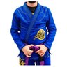 Kit Kimono de Jiu Jitsu + Faixa Branca Revolução In The Guard Rip Stop Azul Tamanho:A1 - 2