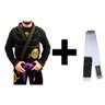 Kit Kimono de Jiu Jitsu + Faixa Branca Revolução In The Guard Rip Stop Preto Tamanho:A1 - 1