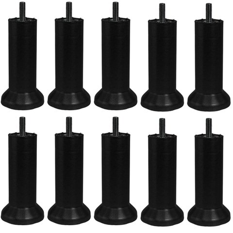10 Pés Cama Box e Cabeceira Universal Castor Gazin Ortobom Pe de 13cm Preto