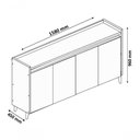Ver imagem 7 de Balcao Buffet Retrô com Espelho Delta 4 Portas Branco Gloss - Moveisaqui