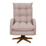 Poltrona de Amamentação Clarice Giro Balanço Bebê Completo: Tb 196 Linho Rose - 2