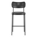 Ver imagem 2 de Kit 04 Banquetas Altas para Cozinha Lila Estofada com Encosto Couríssimo Preto - Desk Design
