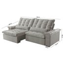 Ver imagem 6 de Sofá Victory Linho 02 Módulos de 90cm B25cm Meu Sofá Online A230 Linho Cinza