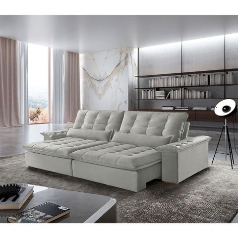 Sofá Victory Linho 02 Módulos de 90cm B25cm Meu Sofá Online A230 Linho Cinza