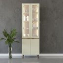 Ver imagem 6 de Cristaleira 4 Portas com Vidro e LED 70cm Nanda Nature e Arena