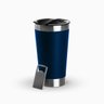 Copo Térmico Inox para Cerveja com Tampa e Abridor 473ml- Azul Marinho - 1