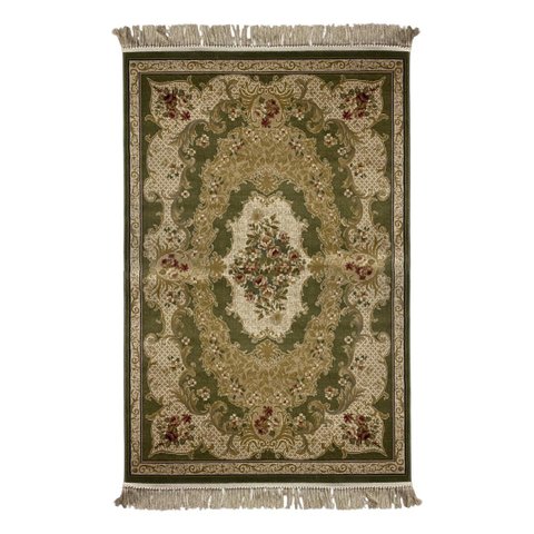 Tapete Persa Verde com Bege Ideal para Quarto e Sala 100x150