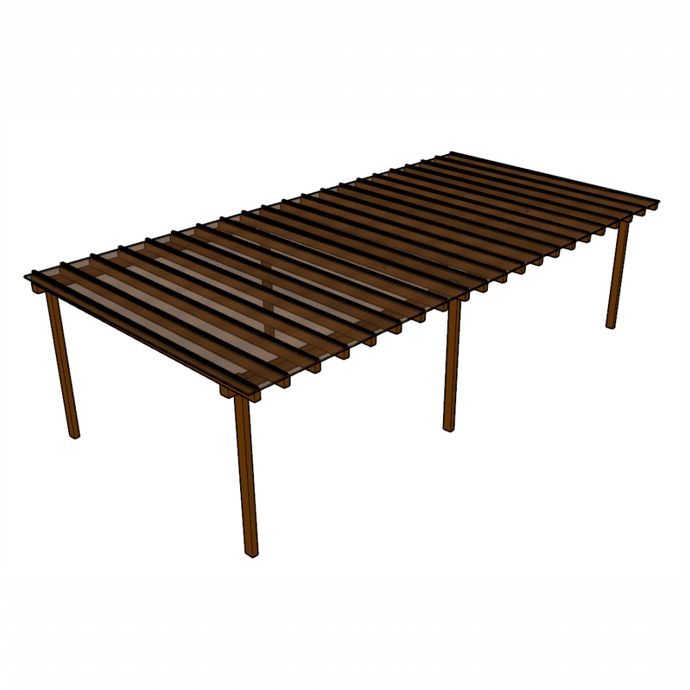 Cobertura Policarbonato Alveolar 12,00m x 3,00m Bronze 4mm