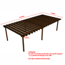 Ver imagem 2 de Cobertura Policarbonato Alveolar 12,00m x 3,00m Bronze 4mm