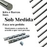 Kit Barras Churrasqueira 65cmx10mm 6un + Suportes 4un Inox - 8