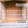 Kit Barras Churrasqueira 65cmx10mm 6un + Suportes 4un Inox - 5