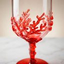 Ver imagem 4 de Jogo de 6 Taça Fundo do Mar Vermelho em Acrilico 450ml 23x9cm Mesa Posta e Serviço