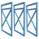 Ver imagem 1 de Suporte De Prateleira Estilo Industrial Kit Três Peças 20x37:Azul-bebe