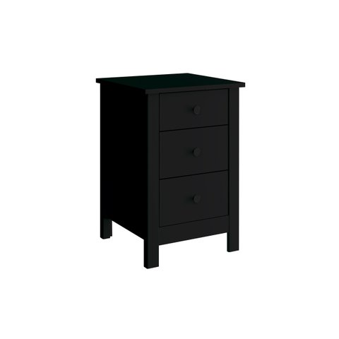 Mesa de Cabeceira Ditália 3 Gavetas Dm-113 Preto
